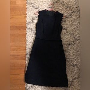 Brooks Brothers Navy Boucle Sheath Shell Dress 2